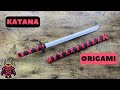 ORIGAMI KATANA JAPANESE SAMURAI PAPER SWORD TUTORIAL HOW TO FOLD IMPRESSIVE KATANA STEP BY STEP