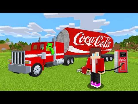 Maizen JJ and Mikey in COCA COLA TRUCK CHALLENGE in Minecraft!
