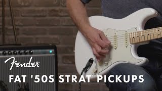 Fender Custom Fat 50's Pre-Wired Stratocater Pickguard SSS - BK Video