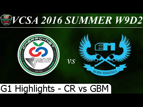 CR vs GBM Game 1 Highlights 16/07/2016 - VCSA Summer 2016 W9D2M3 CanTho Cherry vs Gigabyte Marines