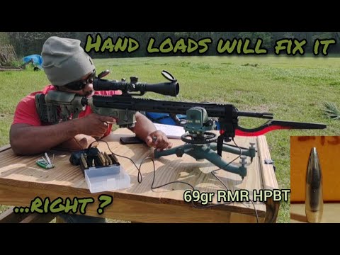 BCA Bolt Action Upper:  69gr RMR HPBT and BLC2