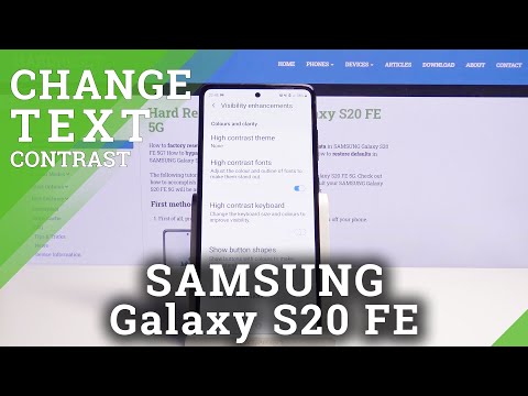 How to Activate High Contrast Text on SAMSUNG Galaxy S20 FE 5G – Display Settings