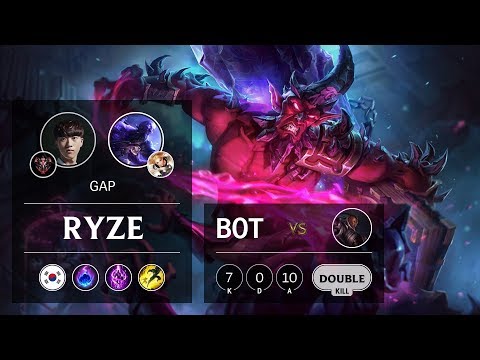 Ryze Bot vs Lucian - KR Grandmaster Patch 9.10