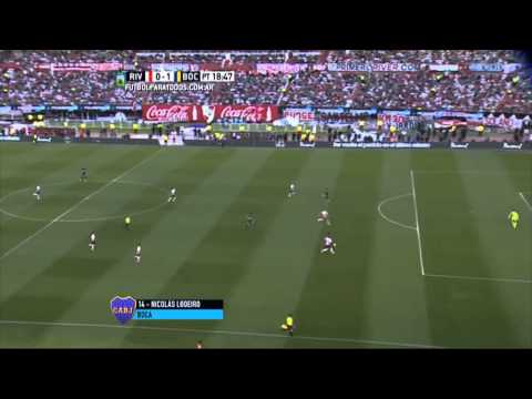 Gol de Lodeiro. River 0 - Boca 1. Fecha 24. Primera División 2015. FPT.