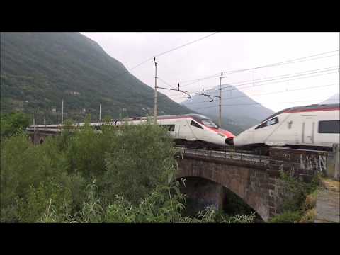 TRANSITO VELOCE E LENTO DELL' ETR 610 CH-SBB A PREMOSELLO (VB) 25 - 6 - 2016