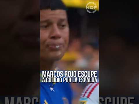 Marcos Rojo spits in the back of Facundo Colidio during the Boca Juniors vs. River Plate Superclá...