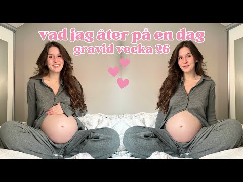 GRAVID VECKA 26 - vad jag äter på en dag, gravidyoga och stor uppdatering 💞