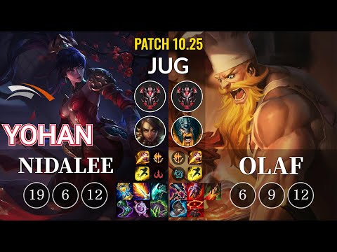 HLE yoHan Nidalee vs Olaf Jungle - KR Patch 10.25