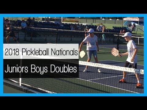 2018 Pickleball Nationals - Xavier NcCorchuk & Johnny Greenwood - Juniors Boys Doubles