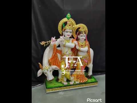 Jugal Radha Krishna Marble Statue