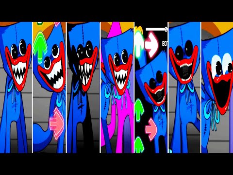 FNF VS Huggy Wuggy + ALL Phase (1,2,3,4,5) - FULL HORROR GAME [HARD]