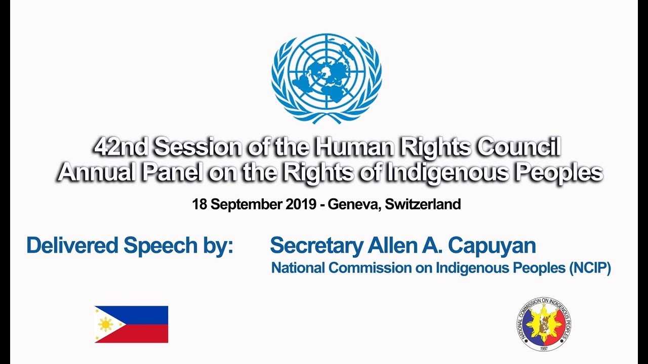 NCIP Chairperson Speech - UN 42nd Session of Human Rights Council