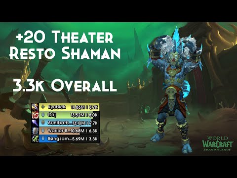 +20 Theater Of Pain | 9.1.5 Resto Shaman POV | 3.3k Overall | Fortified - Bolstering - Quaking