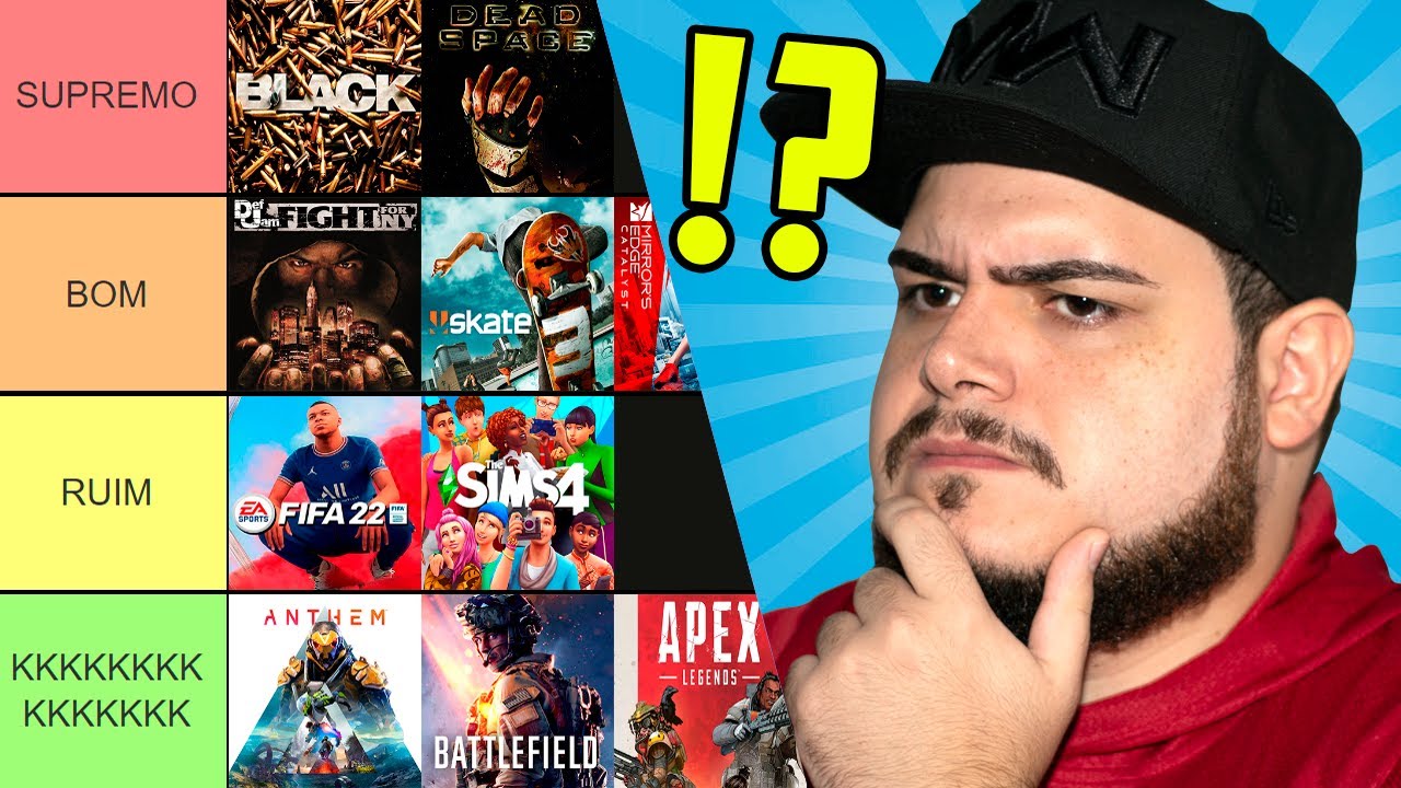 TIER LIST DE JOGOS DA EA GAMES! - SIDÃO DO GAME