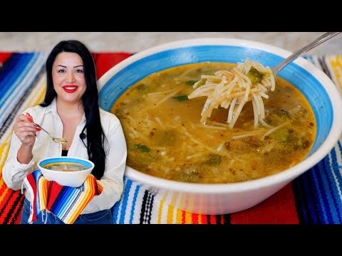 Quick & Easy Fideo noodle SOUP recipes | Chile Verde SOPA de FIDEO Views on the road