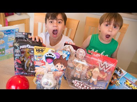 ABRINDO BRINQUEDOS DA TOYS R US!! Pokemon, Power Rangers e Yo Kai Watch