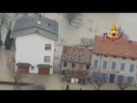 Aerial Footage Shows Extent of Flooding in Lentigione, Italy Video