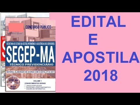 CONCURSO SEGEP MA 2018   TÉCNICO PREVIDENCIÁRIO