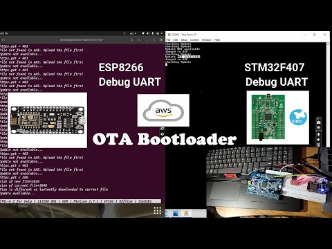 Over the air firmware update using custom bootloader | STM32F407 | ESP8266 | AWS  | xmodem