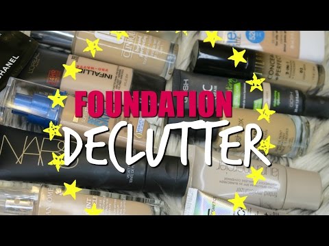 FOUNDATION & BB CREAM DECLUTTER / MAKEUP DECLUTTER 2016 | DreaCN Video