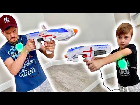 BATALHA de LASER X com Marcos em Casa - Brancoala Brinquedos