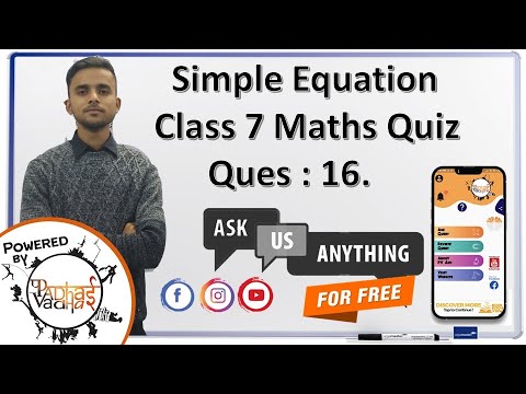 Q.16 Solve: 2x+5=15 I Class 7th Maths I Simple Equation