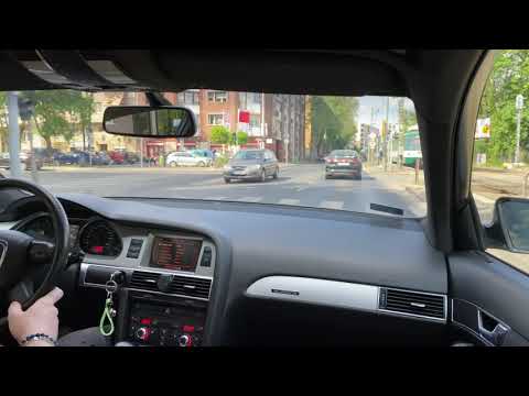 Audi A6 3.0 V6 Traffic Fast driving 4K