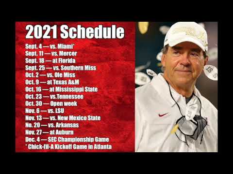 Alabama Crimson Tide 2021 Schedule is Released