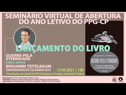 Lançamento do livro "Guerra pela Eternidade", com Benjamin Teitelbaum
