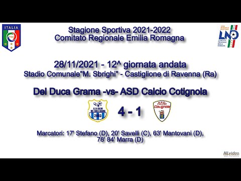 28/11/21–Eccell. E.R. "C"–12^ and.– Del Duca Grama-Cotignola 4-1 SINTESI