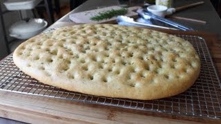 Focaccia Recipe - Italian Flat Bread with Rosemary and Sea Salt