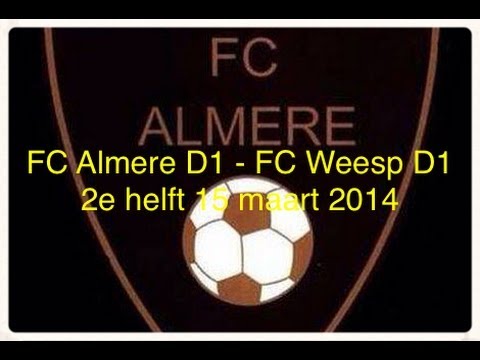 FC Almere D1 - FC Weesp D1 2e helft (15-03-2014)
