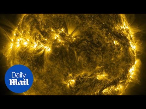 NASA release Thermonuclear Art a stunning look at the sun - Daily Mail