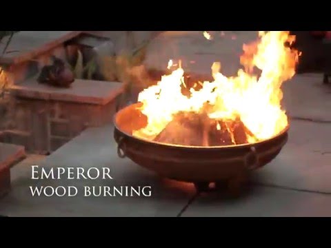 Fire Pit Art 37" Emperor Wood Burning Fire Pit