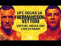 UFC Vegas 16: Hermansson vs. Vettori Virtual Media Day Live Stream - MMA Fighting