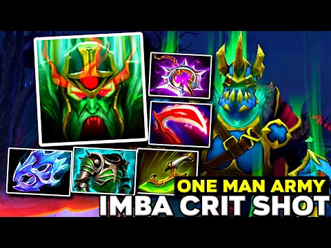 IMBA CRIT SHOT Wraith King Ultra Attack Speed with One Man Army Slashing Op - Dota 2