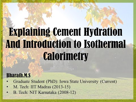Explaining cement hydration reaction and introducing isothermal calorimetry
