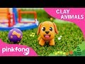 How To Make A Dog With Clay Clay Animals DIY Animal Songs Pinkfong Clay Time