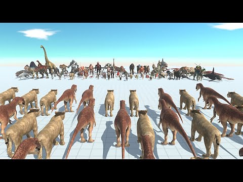 SMILODON WITH ALLOSAURUS VS FACTION similliar price  - Animal Revolt Battle Simulator