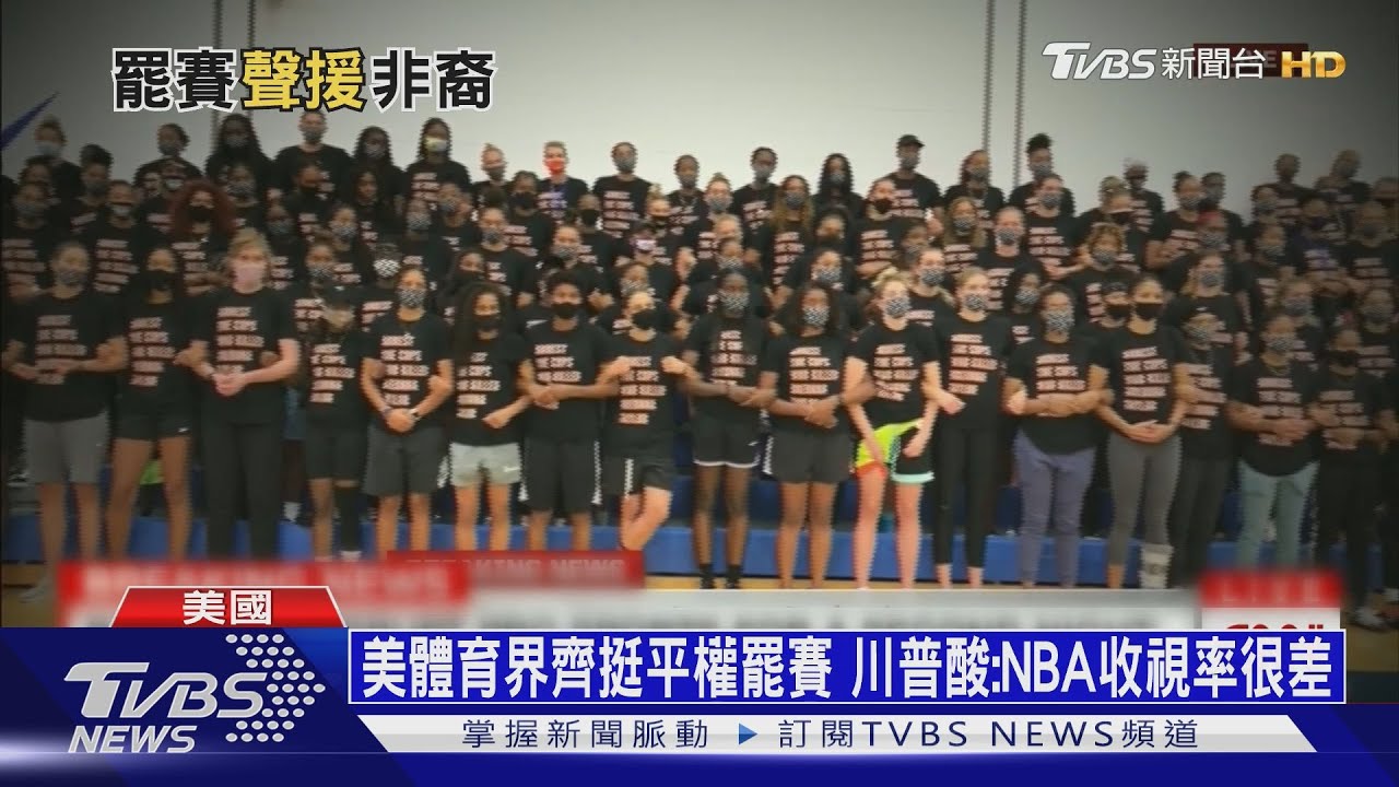 美體育界齊挺平權罷賽 川普酸:NBA收視率很差