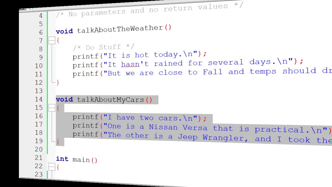 COP 3223   Functions