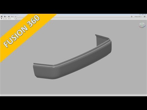 Rear Bumper variation Fusion 360 Training Surfaces