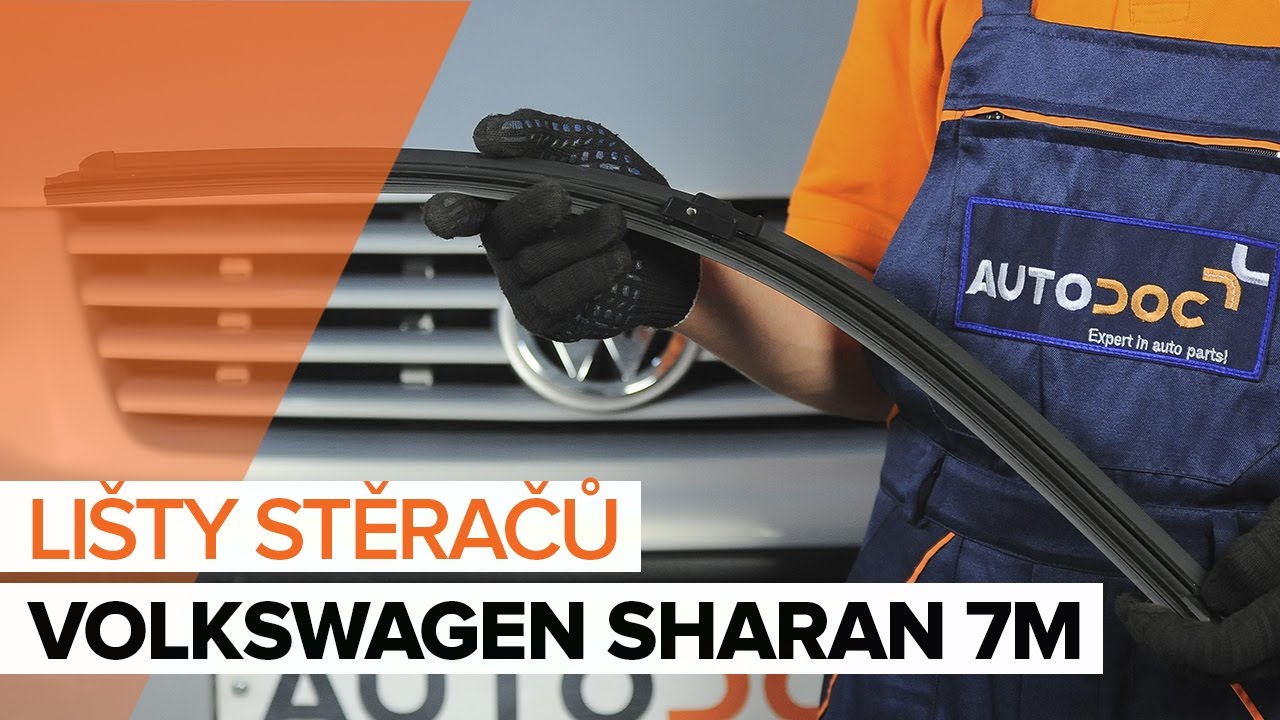 Jak vyměnit přední stírací lišty na VW Sharan 1 – návod k výměně