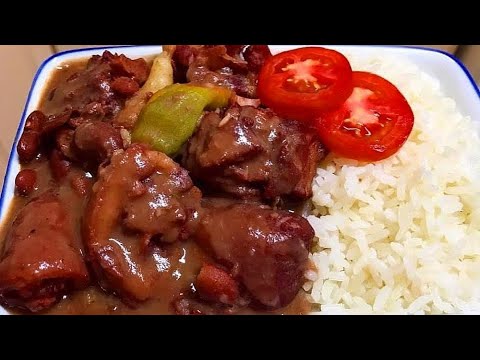 Jamaican Stew Peas, simmer in coconut milk 🇯🇲