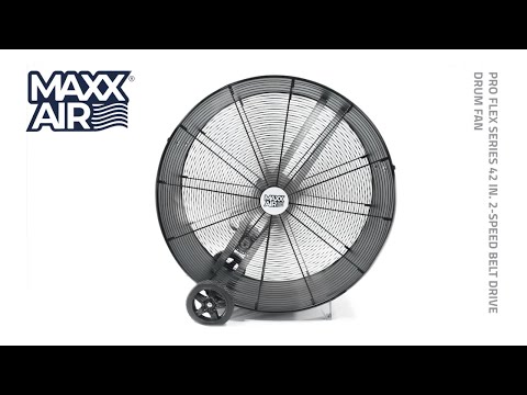 Maxx Air BF42BDPEBLK - Pro Flex Series 42 In. 2-Speed Belt Drive Drum Fan