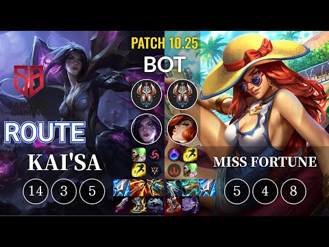 SB Route Kai'Sa vs Miss Fortune Bot - KR Patch 10.25