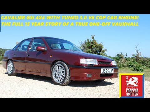 Cavalier GSi 4x4 with 3.0 V6 cop car engine. A real one-off Vauxhall. Full story & road test action!