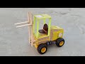 How To Make Forklift Tractor At Home From Matchbox Diy Matchbox Forklift Mini Tractor Toy