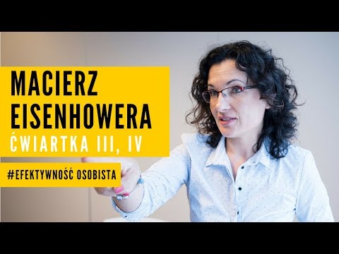 #Efektywność osobista - MACIERZ EISENHOWERA III i IV ćwiartka