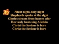 Silent night lyrics (karaoke) - instrumental music - piano and strings - Christmas song / carol